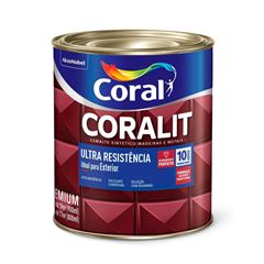 Tinta Esmalte Sintético Brilhante Coralit Ultra Resistência 900ML Alumínio CORAL/ REF. 5202694