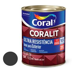 Tinta Esmalte Sintético Fosca Coralit Ultra Resistência 112,5ML Preto CORAL/ REF. 5202790
