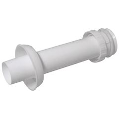 Tubo de Ligação de Plástico com Canopla e Anel de Expansão para Bacia Sanitária 20cm Branco ASTRA / REF. CL1