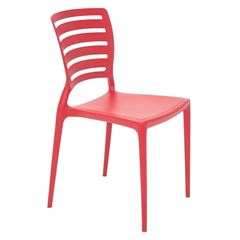 Cadeira em Polipropileno Sofia com Encosto Vazado Vermelha - Ref.92237/040 - TRAMONTINA
