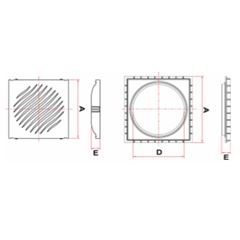 Tampa Pvc 350x350mm de Piso Quadrado Reforçada TIGRE / REF. 27801340
