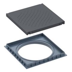 Tampa Quadrada Reforçada de Piso PVC 350x350mm - Ref. 27801340 - TIGRE