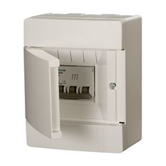 Quadro de Distribuição em ABS de Sobrepor para 5 Disjuntores DIN ou 3 Disjuntores Nema Vision Branco ELETROMAR / REF. VR05P