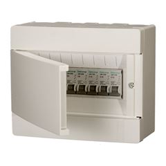 Quadro de Distribuição em ABS de Sobrepor para 9 Disjuntores DIN ou 6 Disjuntores Nema Vision Branco ELETROMAR / REF. VR09P