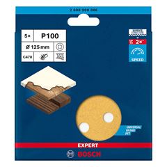 Disco de Lixa para Lixadeiras Excêntricas com 8 Furos C470 GR100 125mm Expert BOSCH / REF. 2608900806-000