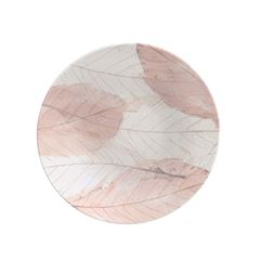Prato de Porcelana 21cm para Sobremesa Rosé Decorado TRAMONTINA / REF. 96580/004