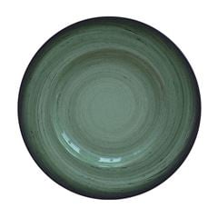 Prato Porcelana 27cm Raso Rústico Verde Decorado TRAMONTINA / REF. 96980/003