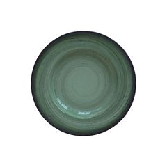 Prato de Porcelana 21cm para Sobremesa Rústico Verde Decorado TRAMONTINA / REF. 96980/004