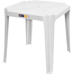 Mesa Plástica 70cm Quadrada Coruripe Branco SOLPLAST / REF. 7898956873143