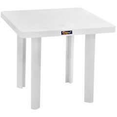 Mesa Plástica 80cm Quadrada Francês Branco SOLPLAST / REF. 7898956873778