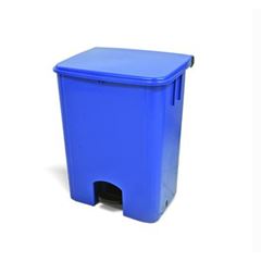 Lixeira em Polipropileno 50 Litros Coletora com Pedal Azul BRALIMPIA / REF. MVCP5SAZ