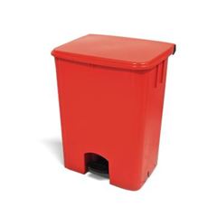 Lixeira em Polipropileno 50 Litros Coletora com Pedal Vermelha BRALIMPIA / REF. MVCP5SVM