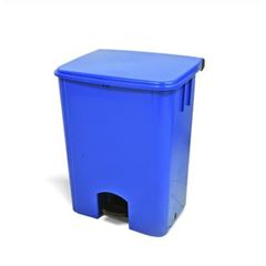 Lixeira em Polipropileno 80 Litros Coletora com Pedal Azul BRALIMPIA / REF. MVCP8SAZ