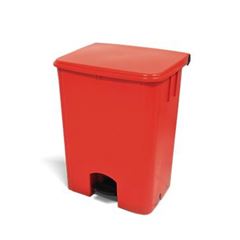 Lixeira em Polipropileno 80 Litros Coletora com Pedal Vermelho BRALIMPIA / REF. MVCP8SVM
