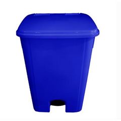 Lixeira em Polipropileno 100 Litros Coletora com Pedal Azul BRALIMPIA / REF. MVCP10AZ