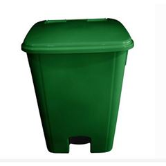 Lixeira em Polipropileno 100 Litros Coletora com Pedal Verde BRALIMPIA / REF. MVCP10VD