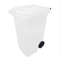 Cesto Gari em Polipropileno 240 Litros com Roda Branco BRALIMPIA / REF. C240BR