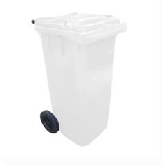 Cesto Gari em Polipropileno 120 Litros com Roda Branco BRALIMPIA / REF. C120BR