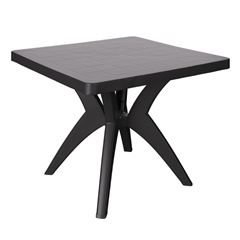 Mesa em Polipropileno 85cm Quadrada Nature Preto FORTE PLÁSTICO / REF. 7894855221269