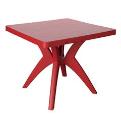 Mesa em Polipropileno 85cm Quadrada Nature Vermelho FORTE PLÁSTICO / REF. 7894855222839