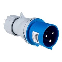 Plug Móvel Industrial Macho 2P+T 32A 220/250V 6H IP44 TRAMONTINA / REF. 56255035