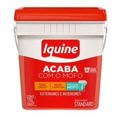 Tinta Acrílica Fosca 15L Retangular Acaba Com O Mofo Branco Neve IQUINE / REF. 233300271