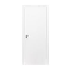 Porta de Madeira 100x210cm Lisa Solida Branco Texturizado ROCHA / REF. 10005[4461]