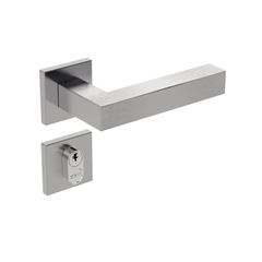 Fechadura WC Alavanca Roseta IX420 Quadrada Inox Escovado STAM / REF. 44497