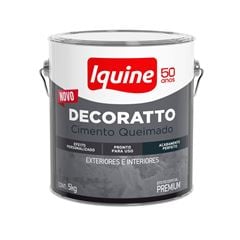 Textura Acrílica 5kg Decoratto Cimento Queimado Cinza Escuro IQUINE / REF. 383300801