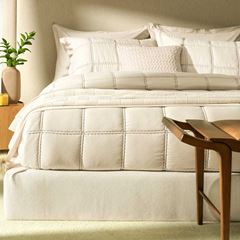 Kit Colcha King Poliéster 3 Peças Santoro Natural KARSTEN / REF. 3993869