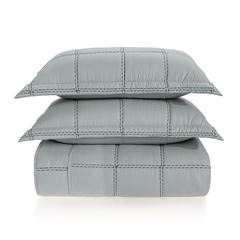 Kit Colcha Queen Poliéster 3 Peças Santoro Névoa KARSTEN / REF. 3993966