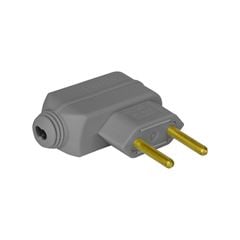 Plug Macho em Polipropileno 2P 10A 250V Cinza PIAL / REF. 615920