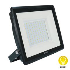 Refletor Led de Alumínio 100W Bivolt 3000k Preto DILUX / REF. DI02306	