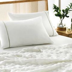 Jogo de Cama Casal Algodão 3 Peças Noah Branco KARSTEN / REF. 3152644