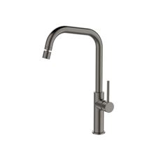 Torneira para Cozinha em Metal de Mesa Gourmet com Bica Alta 1/4V Coast Cinza DIMAR / REF. DMR02139