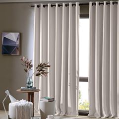 Cortina em Pvc 260x230cm Corta Luz com Ilhós Areia e Cinza BELLA JANELA / REF. 754035002001041.1726