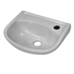 Lavatório Suspenso de Louça 37x30cm Évora M01 Cinza Prata LUZARTE / REF. I1LAS141