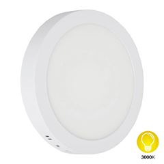 Painel Led em Alumínio 18W de Sobrepor Bivolt Redondo 3000K Branco DILUX / REF. DI03839