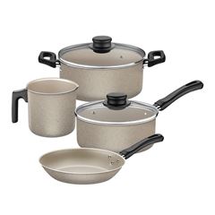 Kit de Panela em Alumínio com 4 Peças Caribe Bege TRAMONTINA / REF. 20298/344