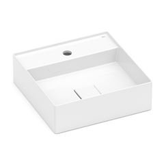 Cuba de Apoio Quadrada 40cm Terra T9 Branca ROCA / REF. A32787T000