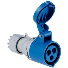 Tomada de Acoplamento Industrial 2P+T 16A 220-250V 6H IP44 TRAMONTINA / REF. 56255130