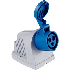 Tomada de Sobrepor Industrial 2P+T 32A 220-250V 6H IP44 TRAMONTINA / REF. 56255335