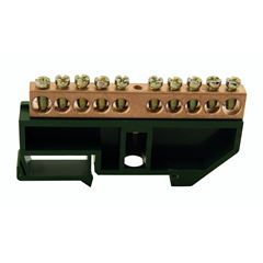 Barramento em Cobre Terra 10 Ligações com Suporte PVC TRAMONTINA / REF. 56300120