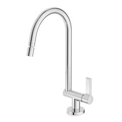 Torneira para Cozinha em Metal de Mesa com Bica Móvel e Arejador Articulado Lix Cromada CELITE / REF. B5008F7CRB