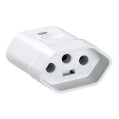 Plug Fêmea em Termoplástico 2P+T 20A 250V Branco TRAMONTINA / REF. 57402155