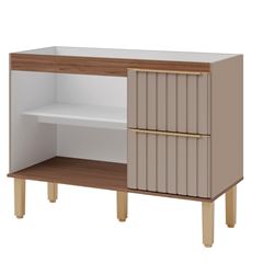 Gabinete para Cozinha em Mdf 114x88,5cm com 2 Porta e 2 Gavetas Ágata Cappuccino Freijó MGM / REF. 32470.50