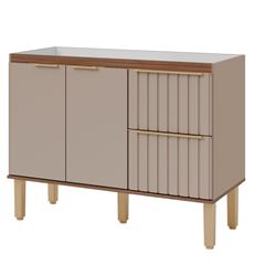 Gabinete para Cozinha em Mdf 114x88,5cm com 2 Porta e 2 Gavetas Ágata Cappuccino Freijó MGM / REF. 32470.50