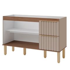 Gabinete para Cozinha em Mdf 144x88,5cm com 2 Porta e 2 Gavetas Ágata Cappuccino Freijó MGM / REF. 32472.50
