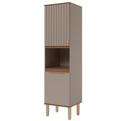 Armário Paneleiro Mdf 207x54cm com 2 Portas Ágata Cappuccino Freijó MGM / REF. 32478.50