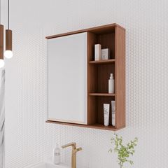 Espelhadeira MDF Treviso 62,6 x 55,8cm Café MGM / REF. 887.43